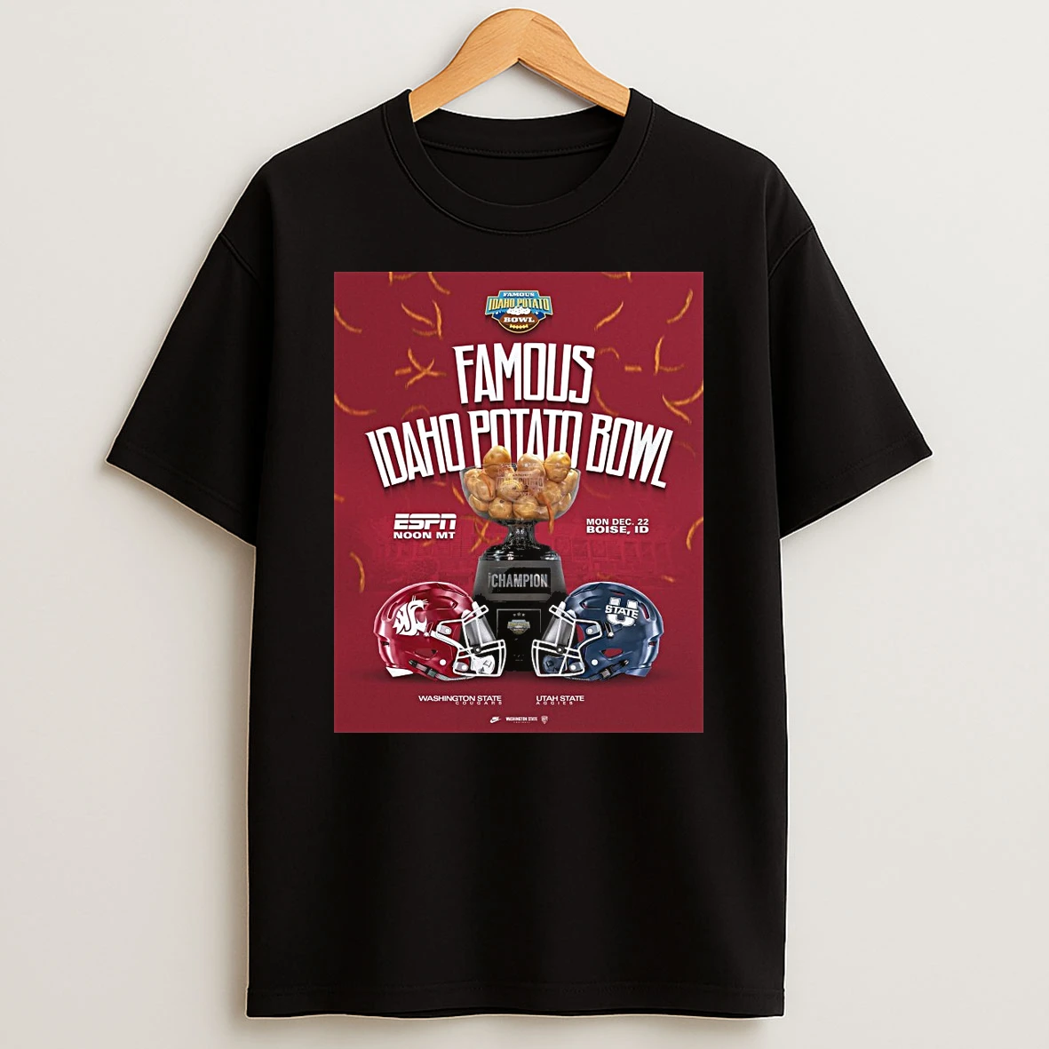 2025 Famous Idaho Potato Bowl Washington State Cougars Vs Utah State Aggies December 22 Shirts