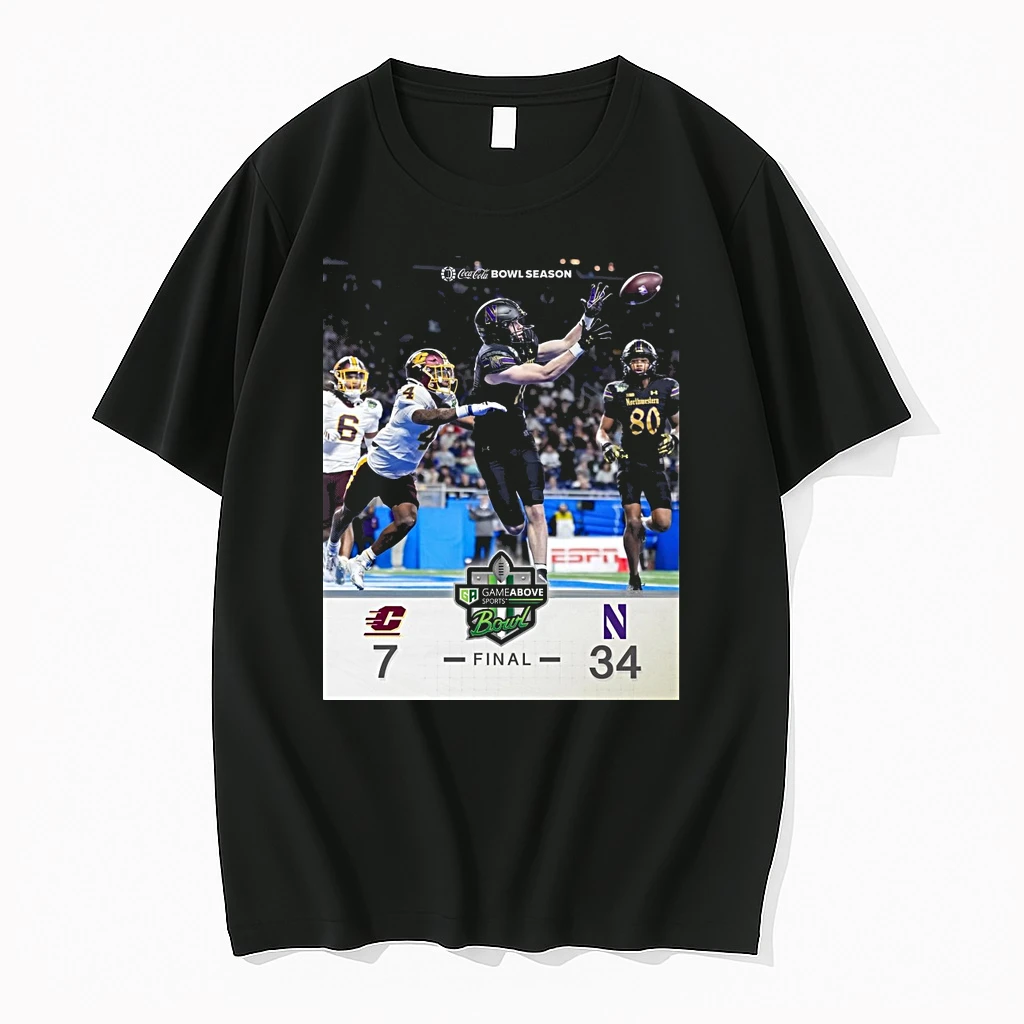 2025 Gameabove Sports Bowl Northwestern Wildcats Defeat Central Michigan Chippewas Final Score 34 7 Shirts