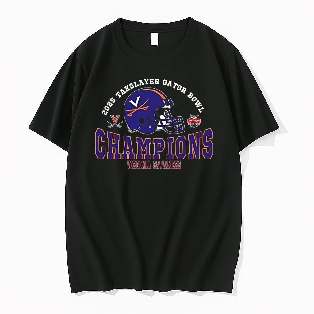 2025 Gator Bowl December Champions Virginia Cavaliers Football The Champions 2025 Taxslayer Gator Bowl Helmet Shirts