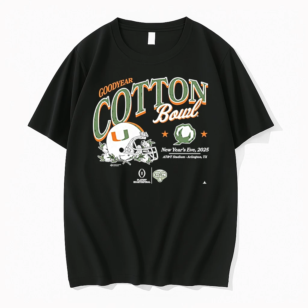 2025 Goodyear Cotton Bowl Miami Hurricanes New Years Eve Att Stadium Arlington Tx Helmet Shirts