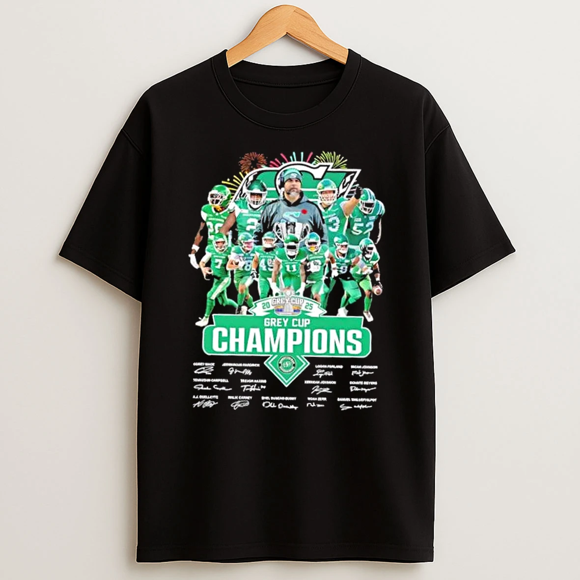 2025 Grey Cup Champions Corey Mace And Players Saskatchewan Roughriders Shirts