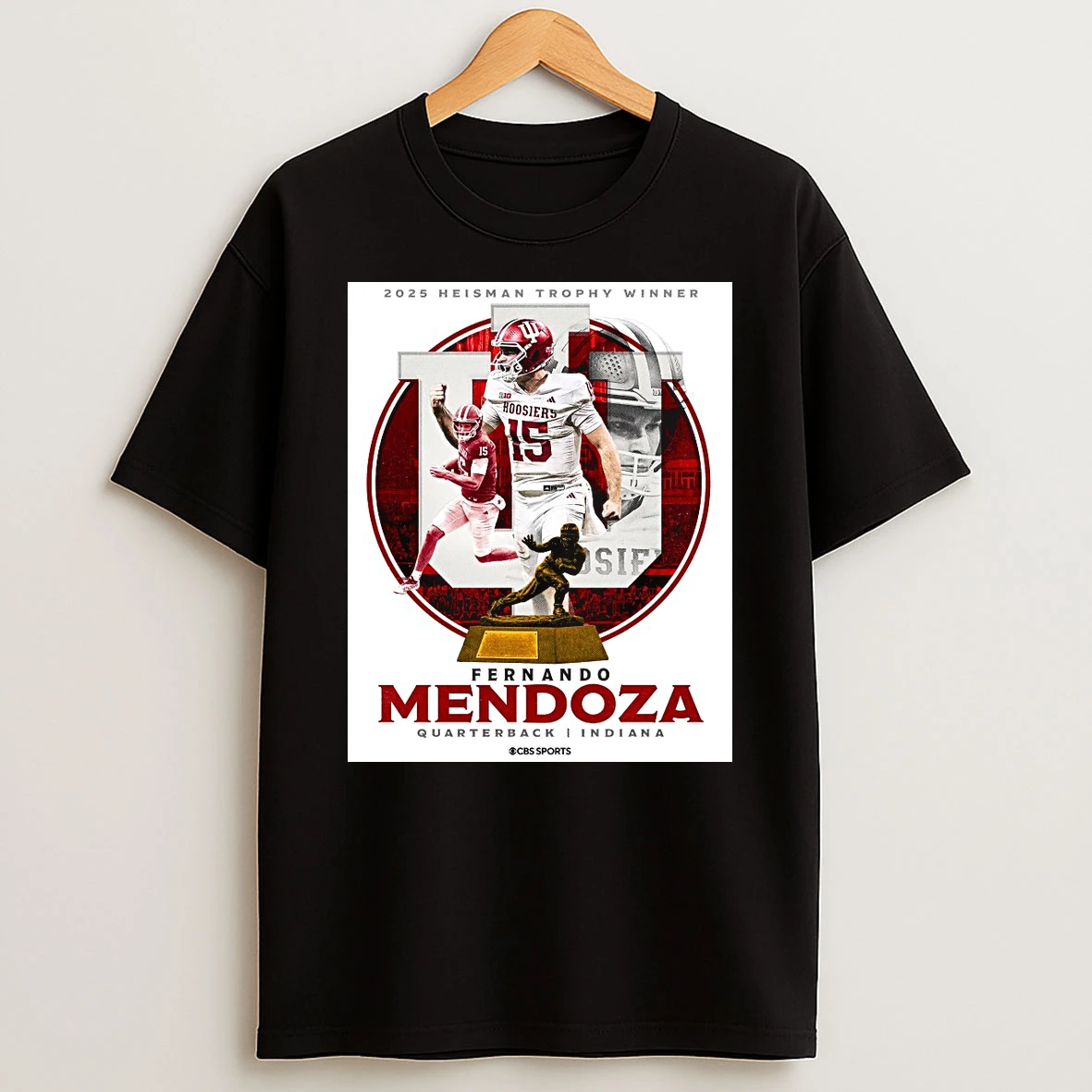 2025 Heisman Trophy Winner Fernando Mendoza Quarterback Indiana Hoosiers Shirts