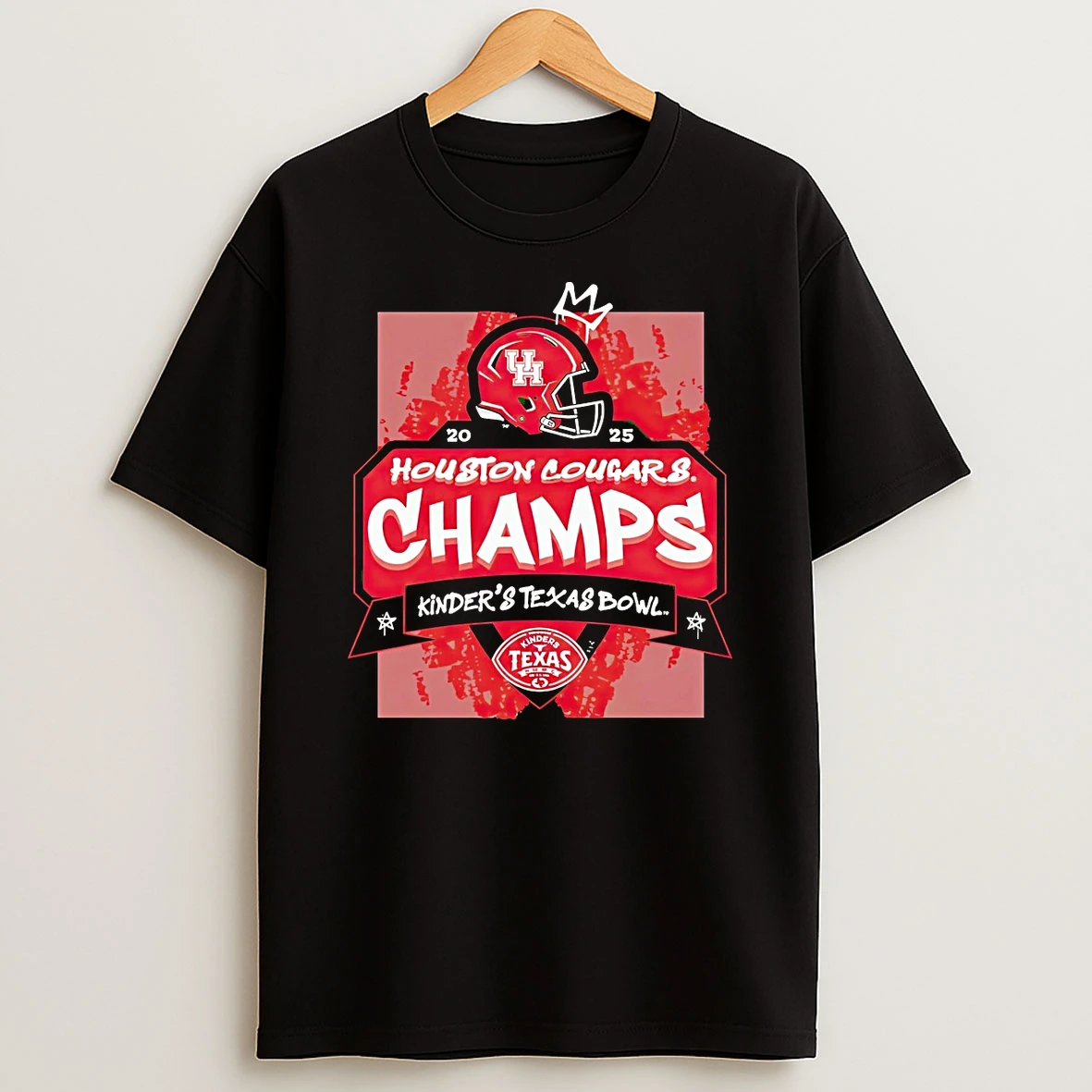 2025 Houston Cougars Kinders Texas Bowl Champions Helmets Shirts