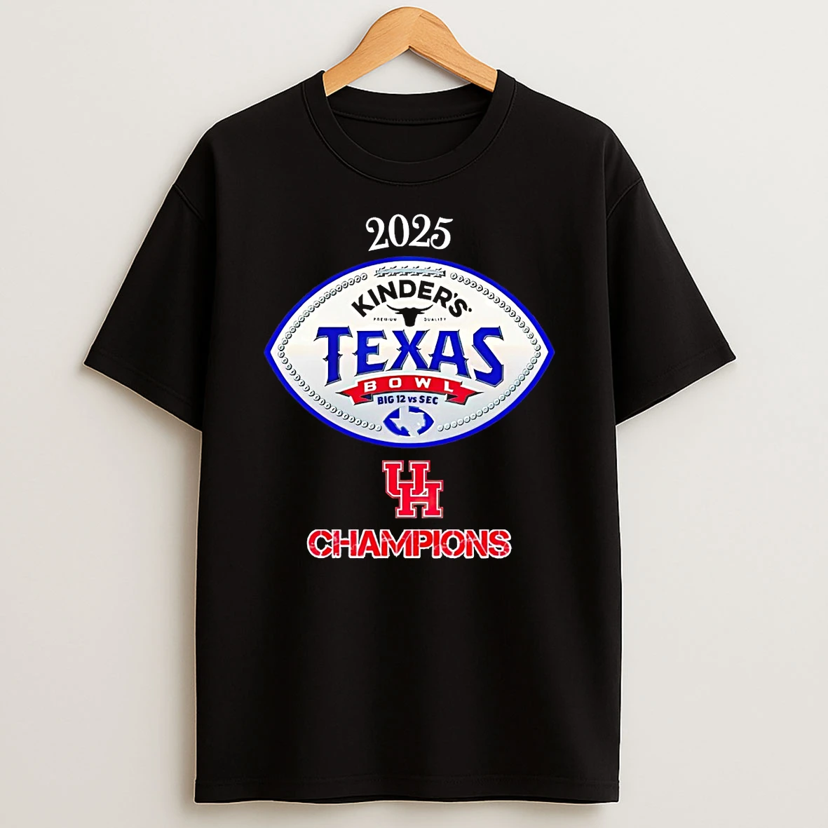 2025 Houston Cougars Kinders Texas Bowl Champions Logos Shirts