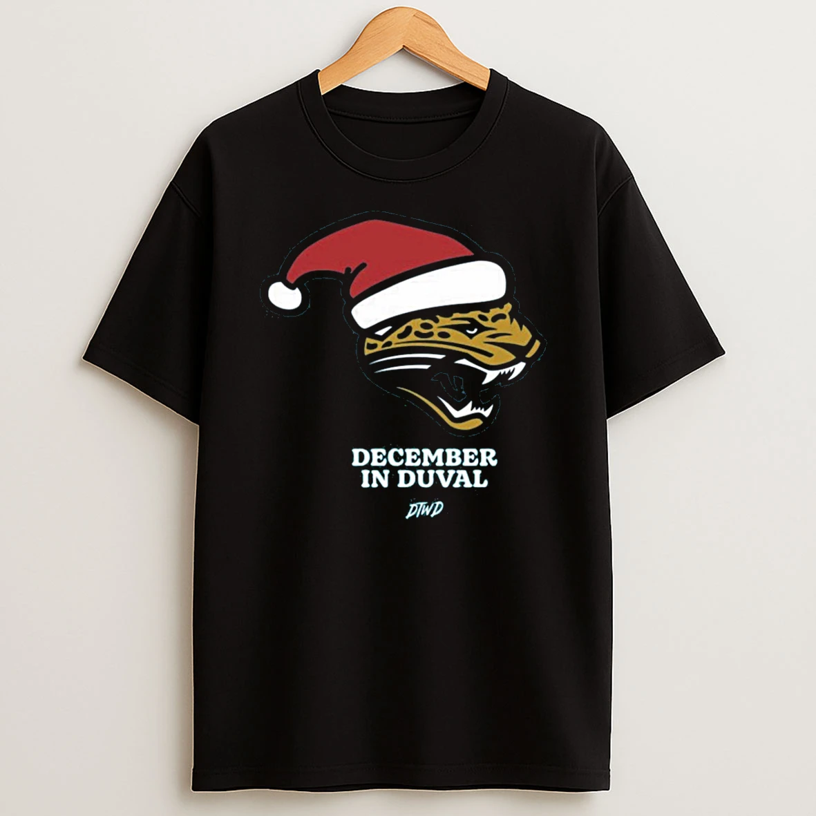 2025 Jacksonville Jaguars December In Duval Christmas Santa Hat Shirts