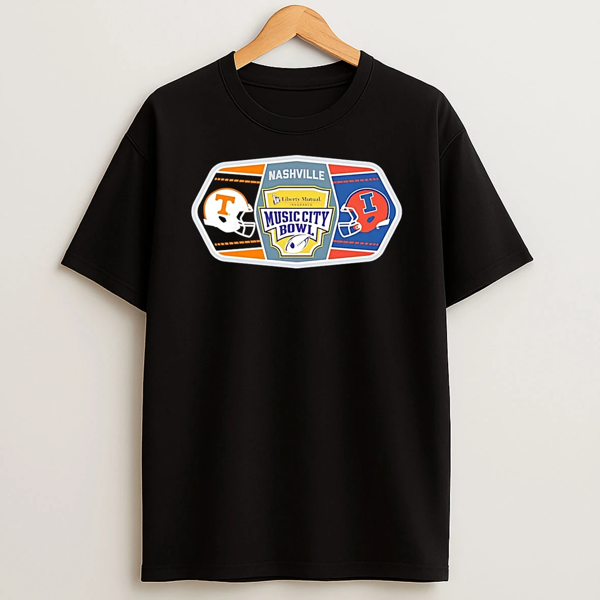 2025 Liberty Mutual Music City Bowl Tennessee Volunteers Vs Illinois Fighting Illini Helmets Shirts