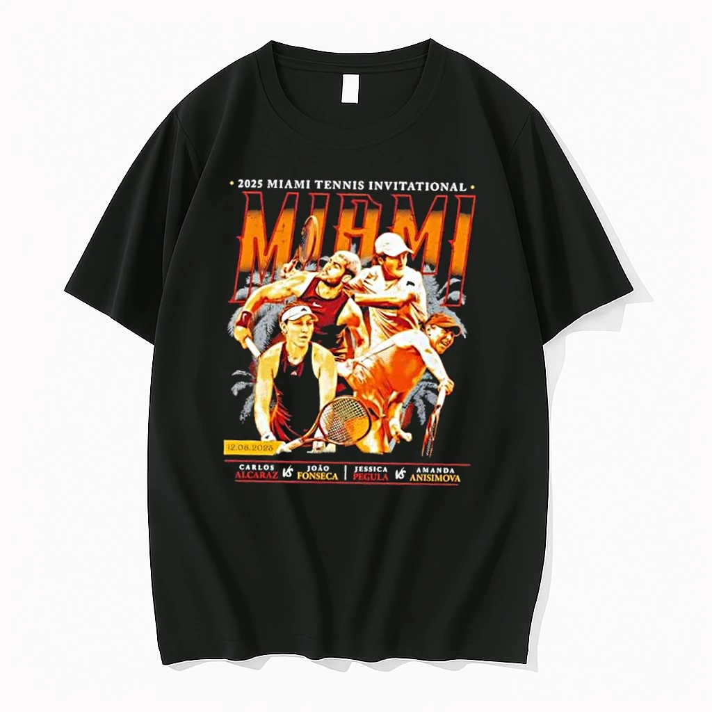2025 Miami Tennis Invitational Carlos Alcaraz Vs Joao Fonseca Jessica Pegula Vs Amanda Anisimova Shirts