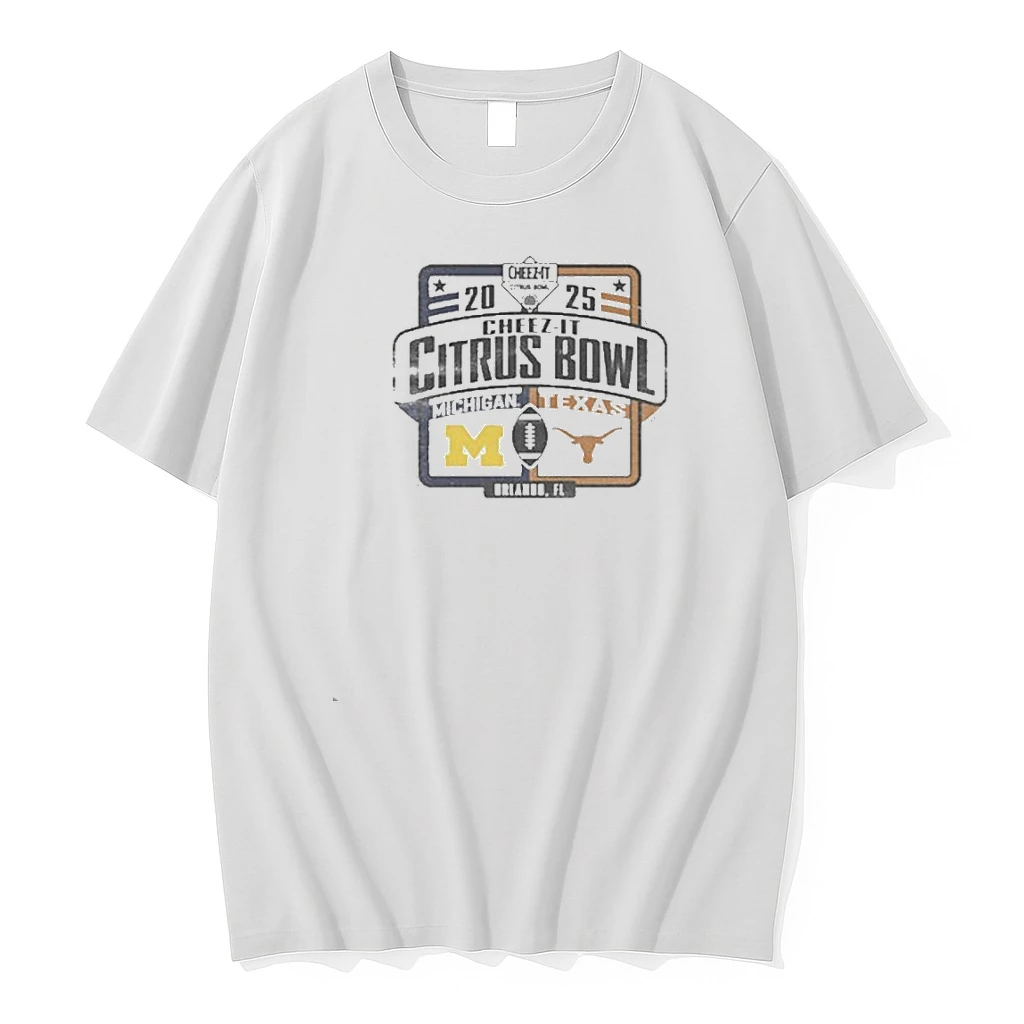 2025 Michigan Wolverines Vs Texas Longhorns 2025 Cheez It Citrus Bowl Game Dueling Shirts