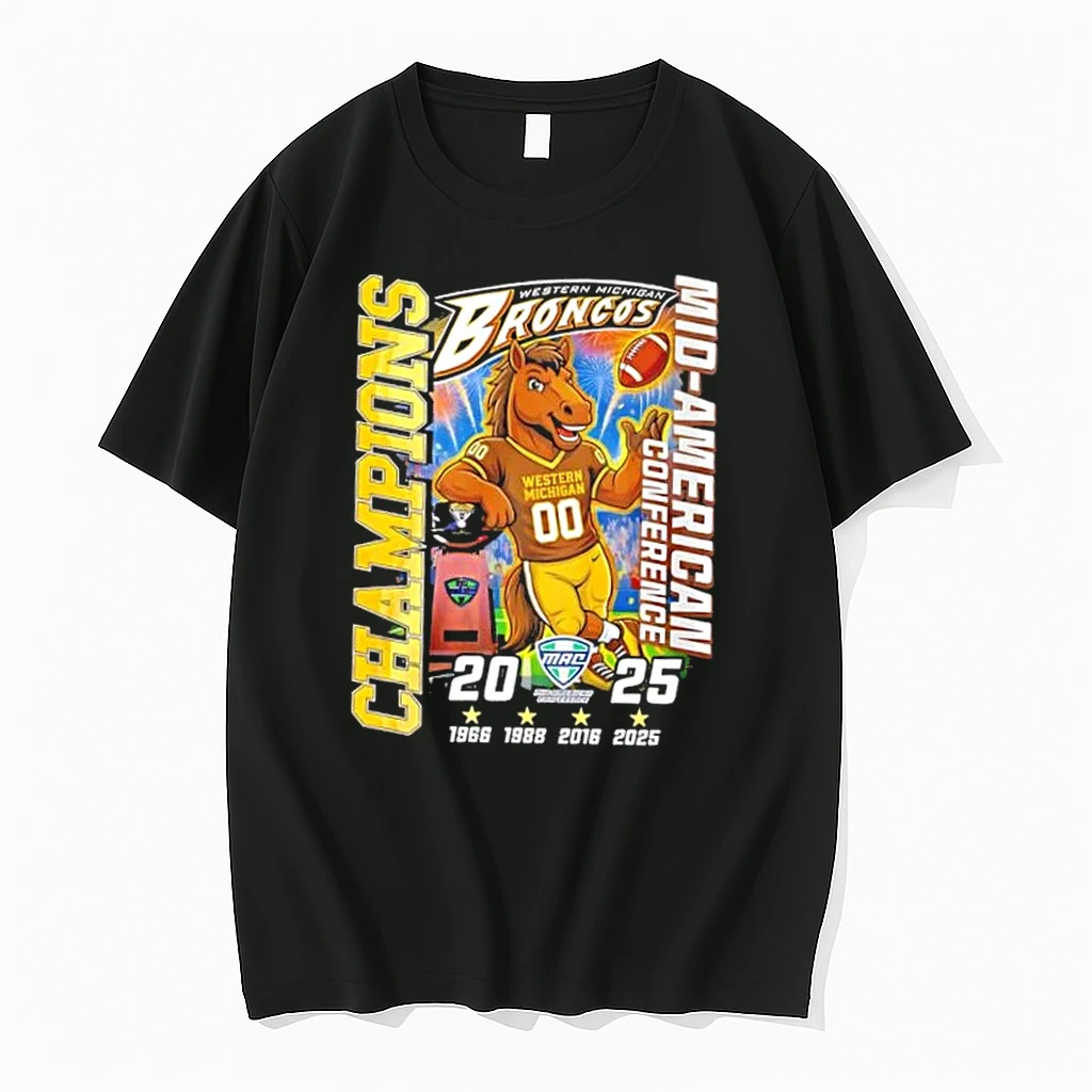 2025 Mid American Conference Western Michigan Broncos Champions Shirts