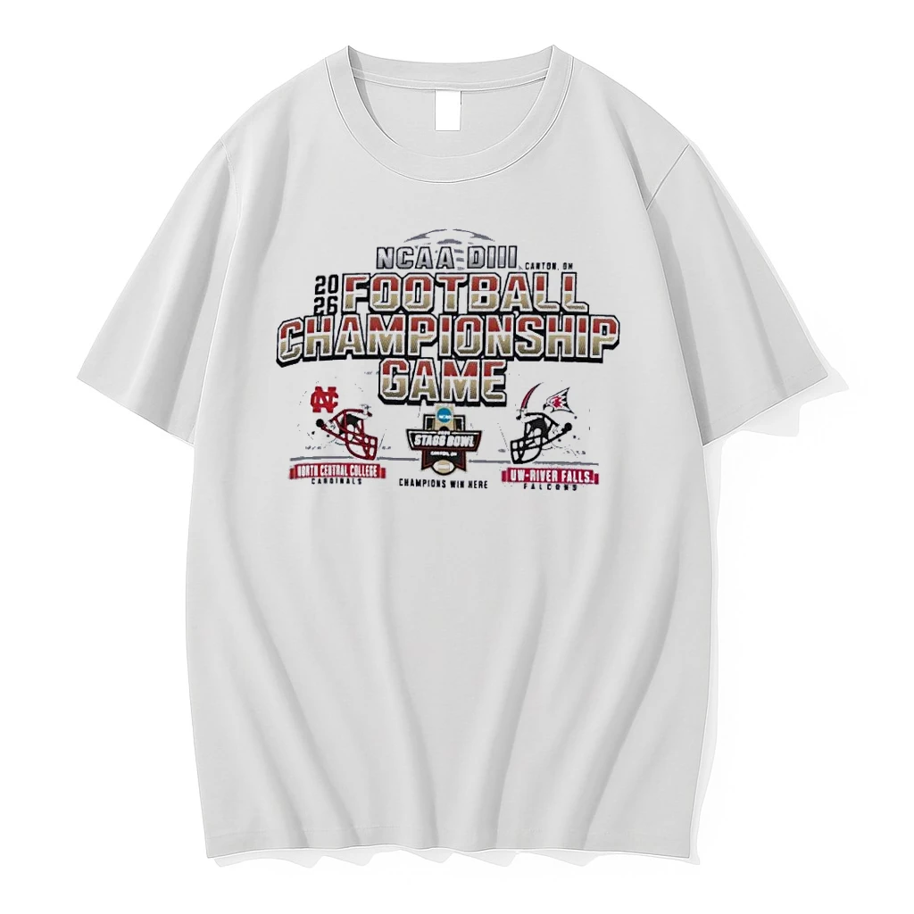 2025 Ncaa Diii Football Championship Game North Central College Cardinals Vs Uw River Falls Falcons Canton Oh Shirts