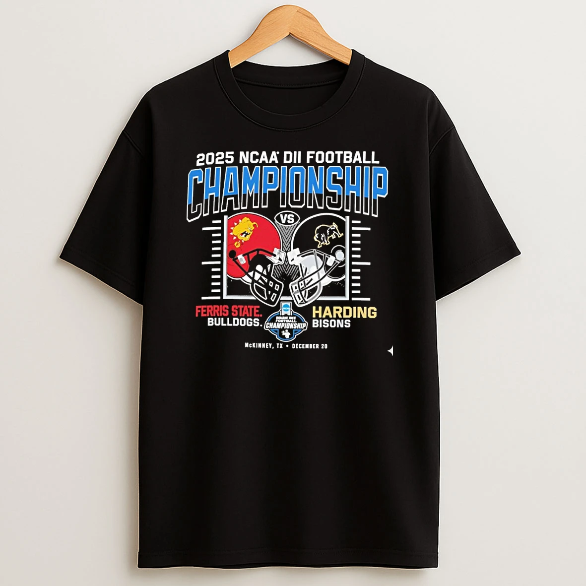 2025 Ncaa Division Ii Football Championship Ferris State Vs Harding 20 December Mckinney Tx Helmets Shirts
