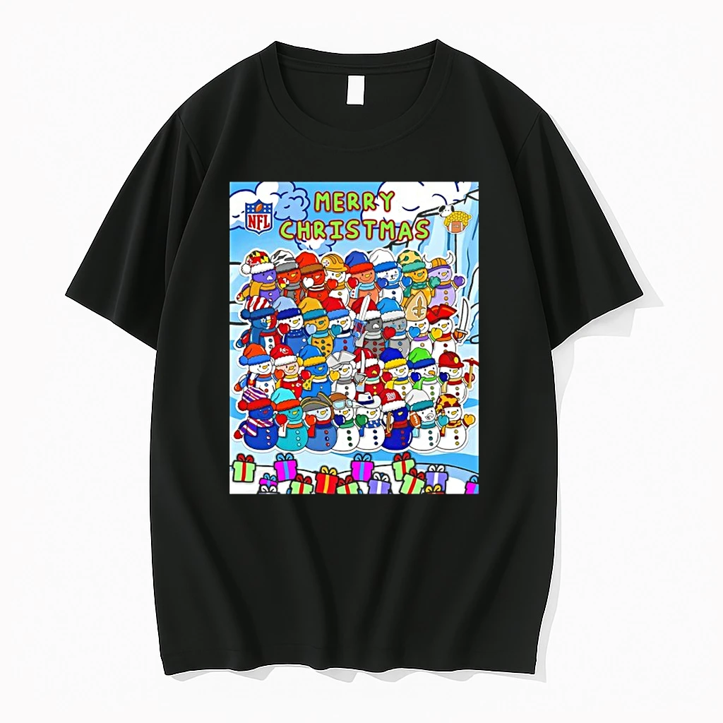 2025 Nfl Snowmen Merry Christmas Shirts