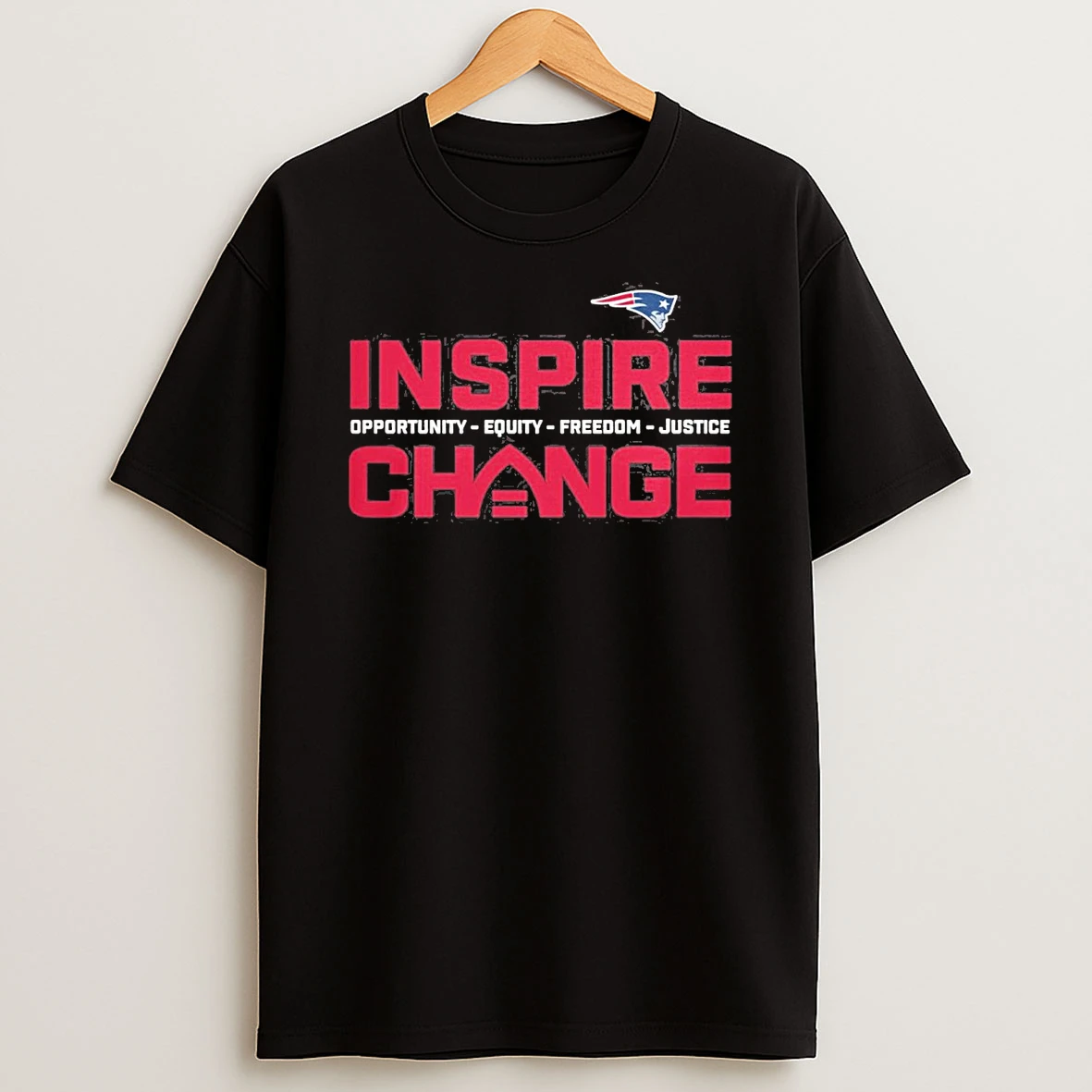 2025 New England Patriots Inspire Change Opportunity Equity Freedom Justice Shirts