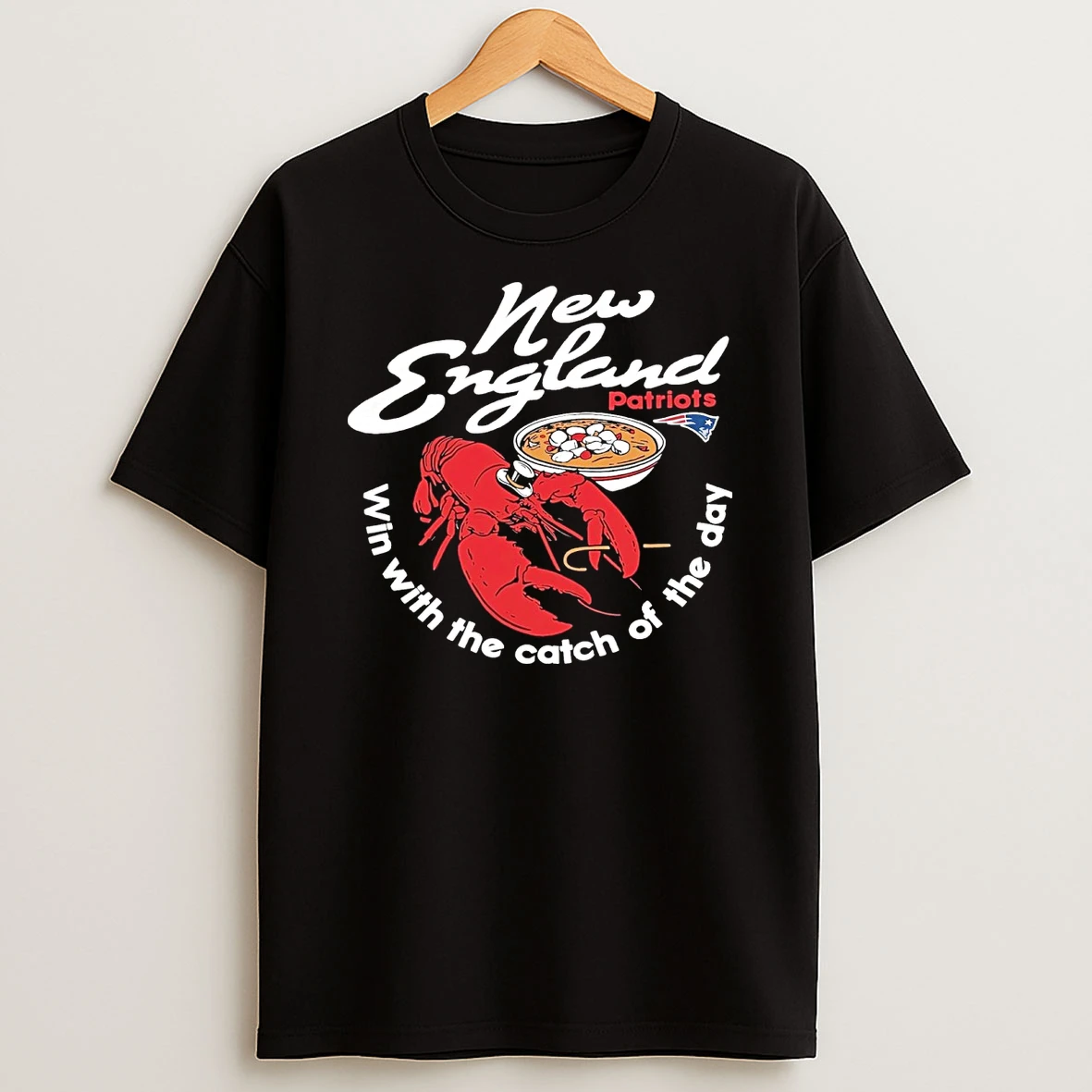 2025 New England Patriots Nfl X Guy Fieris Flavortown Win With The Catch Of The Day Shirts