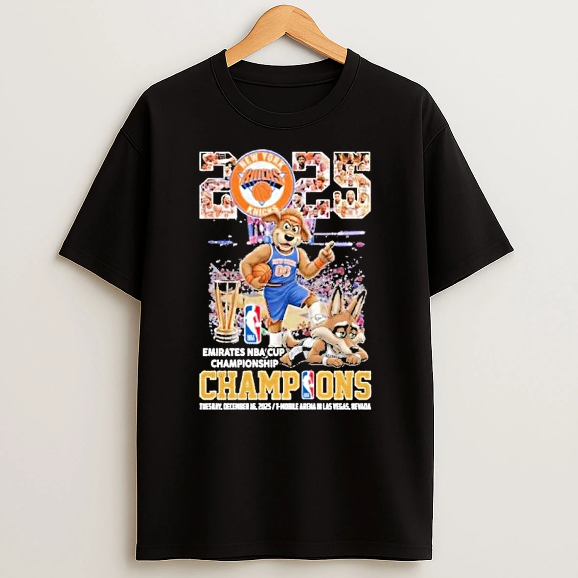2025 New York Knicks Champions Nba Cup Mascot Shirts