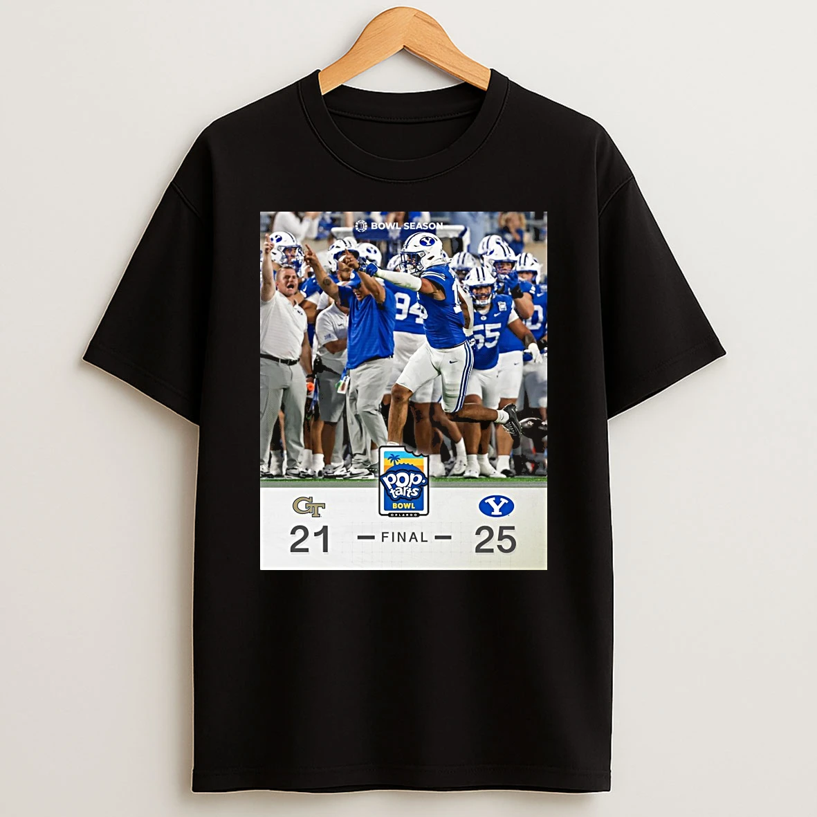 2025 Pop Tarts Bowl Byu Cougars Vs Georgia Tech Yellow Jackets Final Score 25 21 Shirts