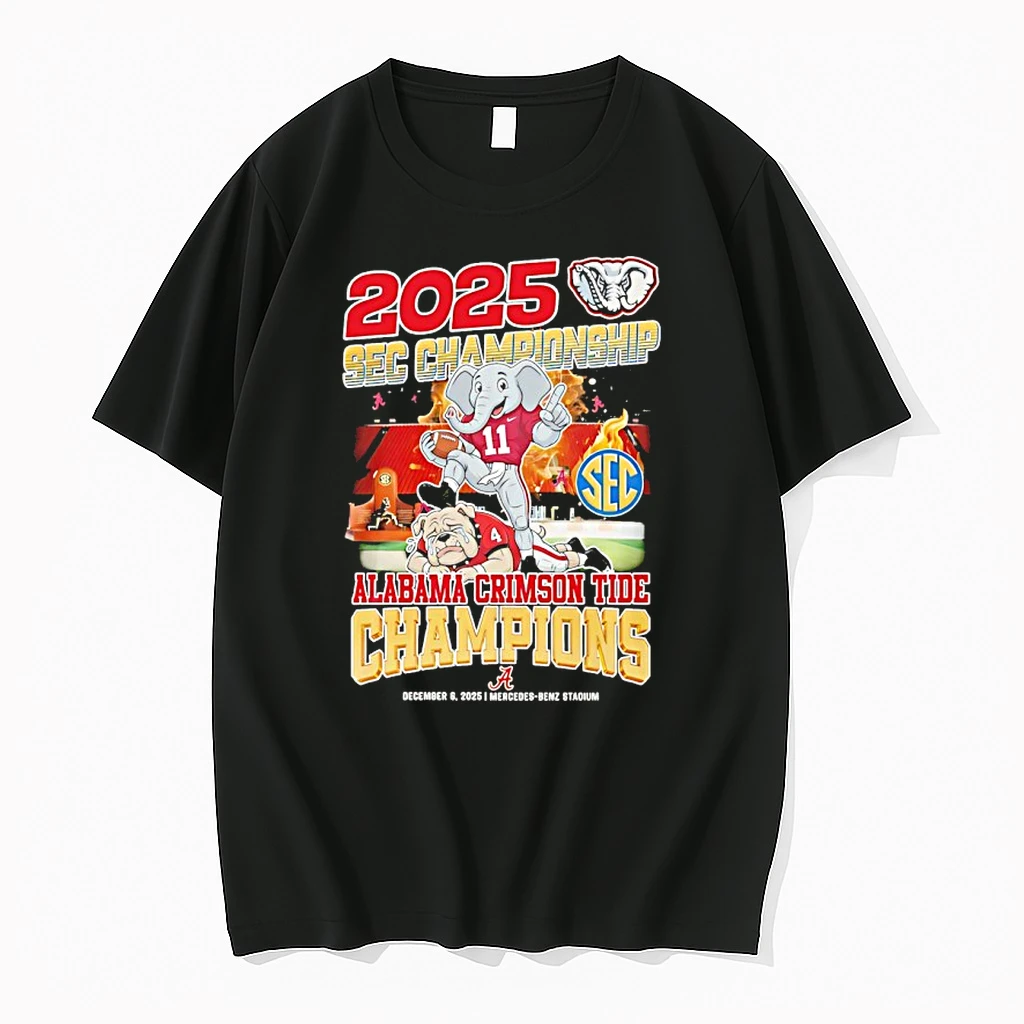 2025 Sec Championship Alabama Crimson Tide Champions Mascots Shirts