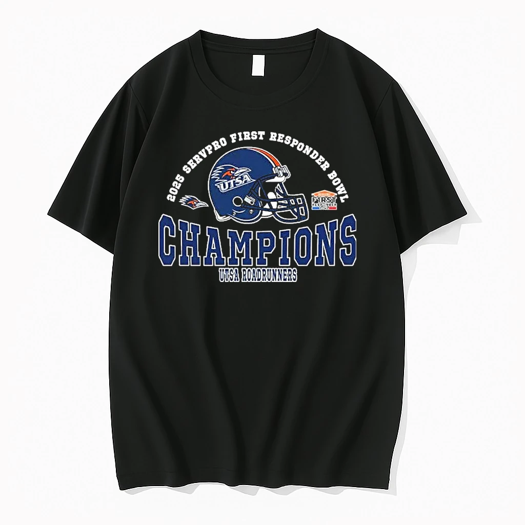 2025 Servpro First Responder Bowl Champions Utsa Roadrunners Helmets Football Shirts