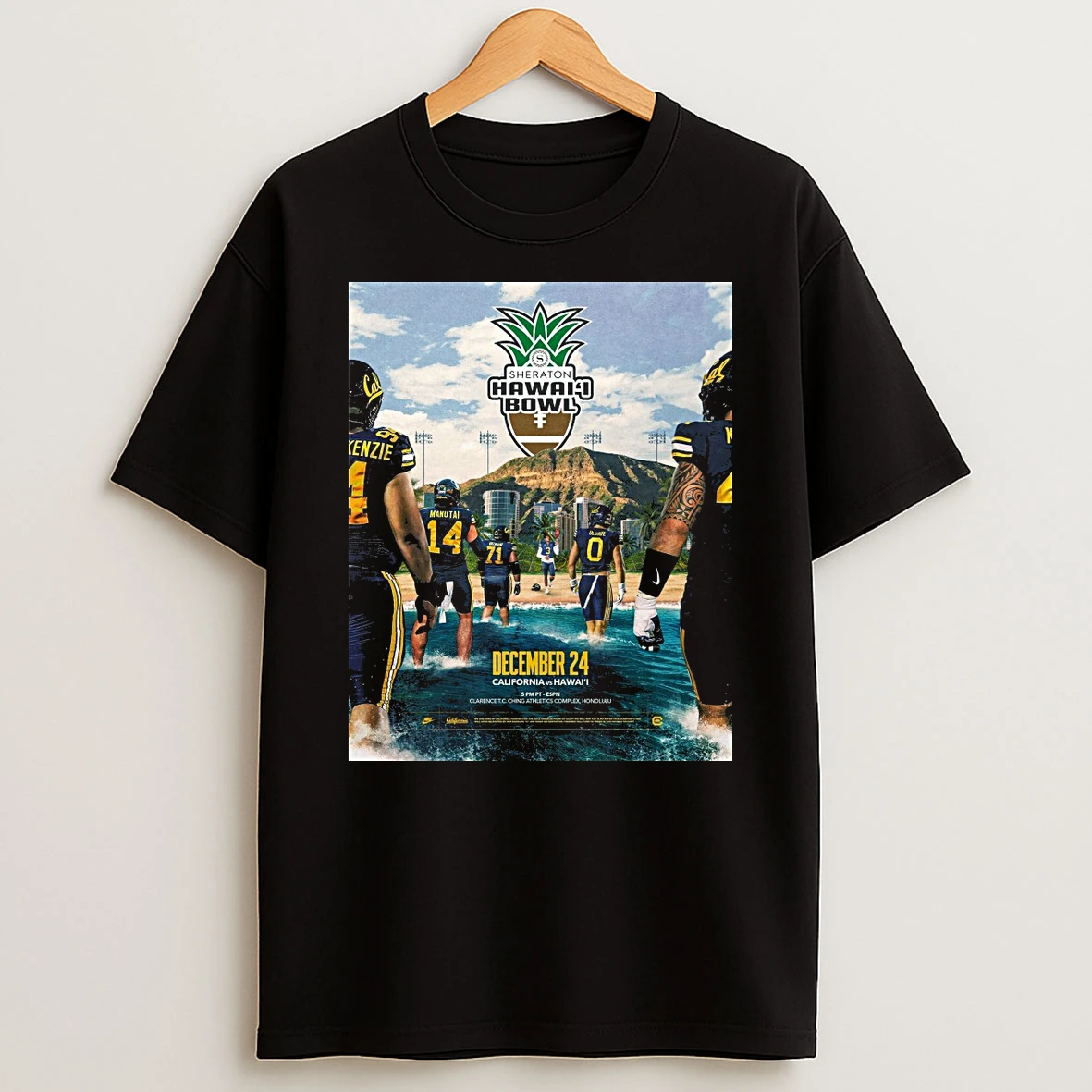 2025 Sheraton Hawaii Bowl California Golden Bears Vs Hawaii Rainbow Warriors December 24 2025 Clarence T C Ching Athletics Complex Shirts