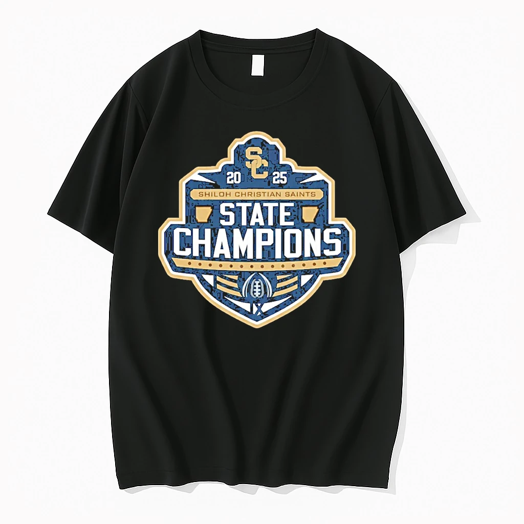 2025 Shiloh Christian Saints State Champions Football Logo Shirts