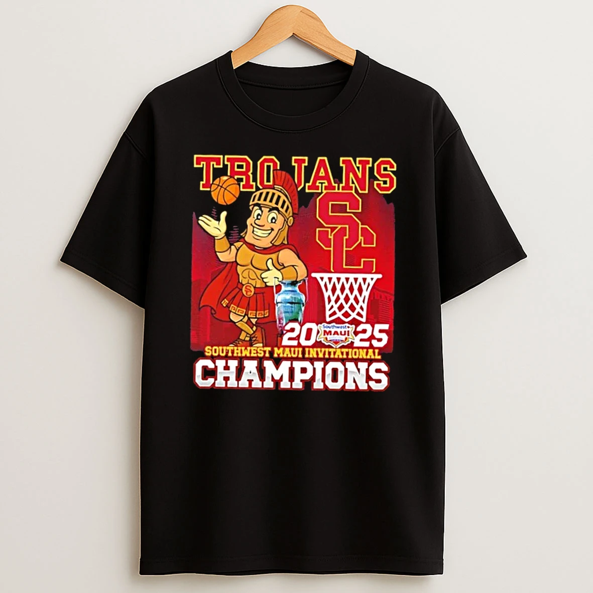 2025 Southwest Maui Invitational Champions Usc Trojans Mascot Shirts