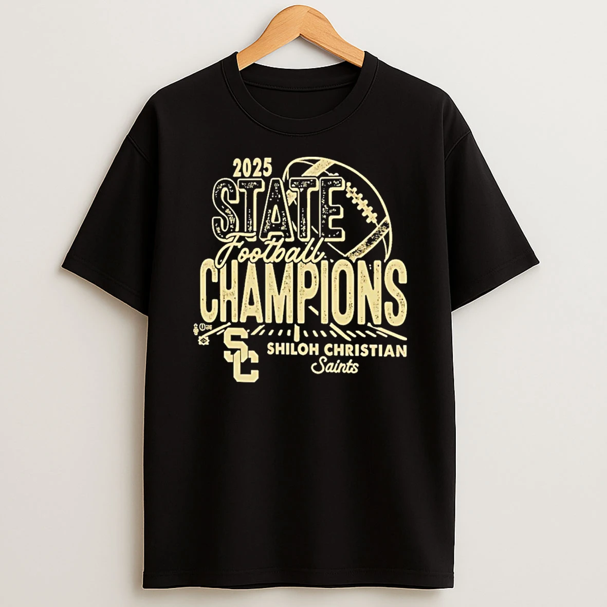 2025 State Football Champions Shiloh Christian Saints Logo Shirts