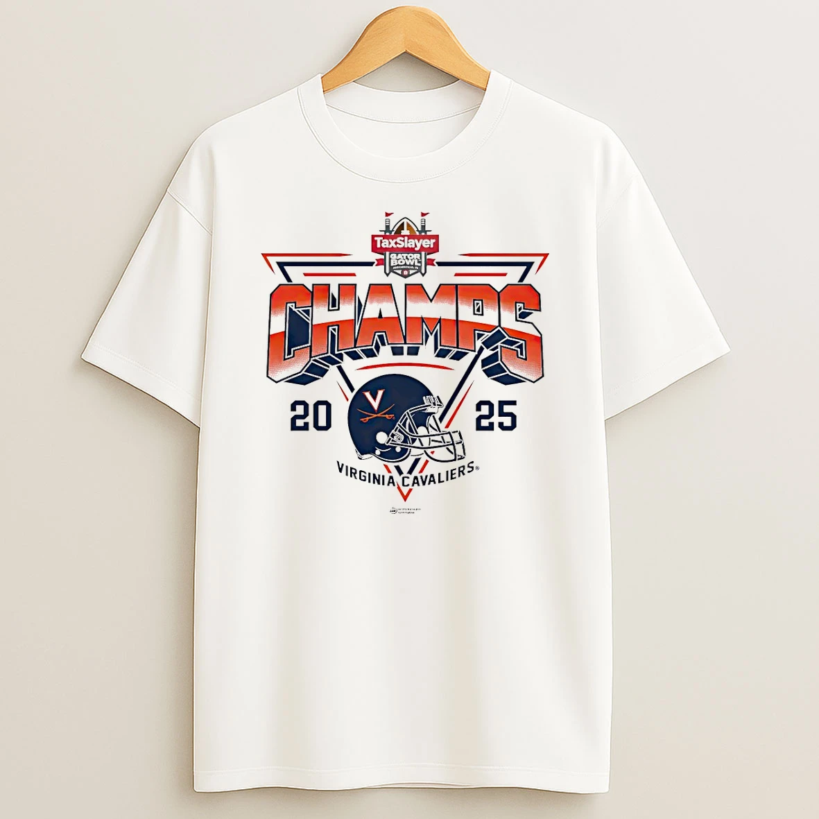 2025 Taxslayer Gator Bowl Champs Virginia Cavaliers Helmets Football Shirts