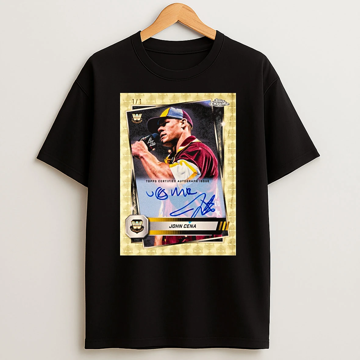 2025 Topps Chrome Wwe John Cena Topps Certified Autograph Issue Signature Card Shirts