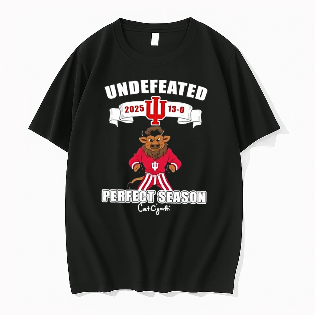 2025 Undefeated Indiana Hoosiers 13 0 Perfect Season Mascot Shirts