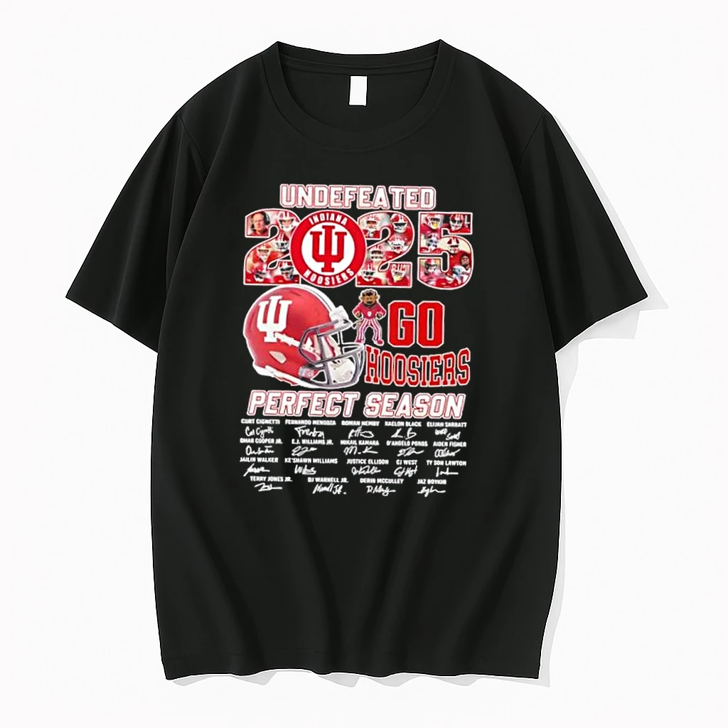 2025 Undefeated Perfect Season Go Indiana Hoosiers Football Signatures Shirts