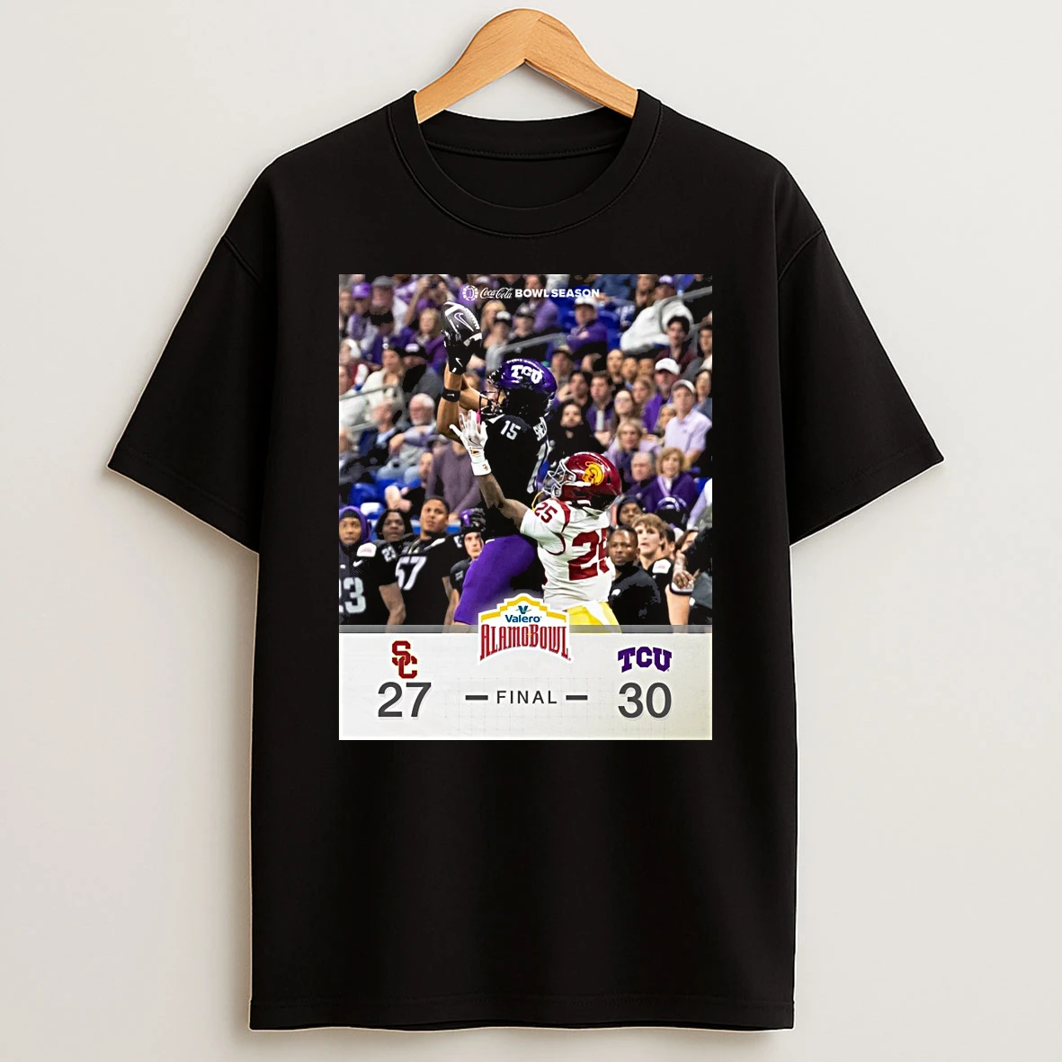 2025 Valero Alamo Bowl Tcu Horned Frogs Defeated Usc Trojans Final Score 30 27 Shirts