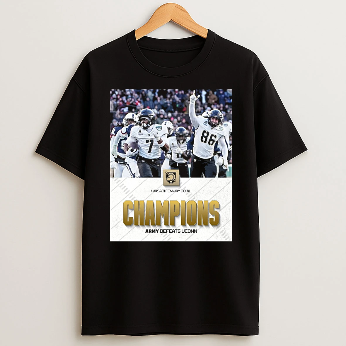 2025 Wasabi Fenway Bowl Champions Army Black Knights Defeated Uconn Huskies Shirts