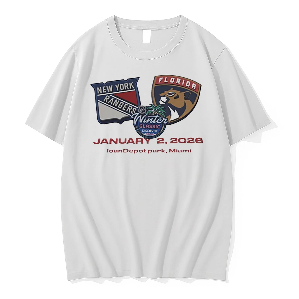 2026 Discover Nhl Winter Classic Florida Panthers And New York Rangers January 2 Loandepot Park Miami Logo Shirts
