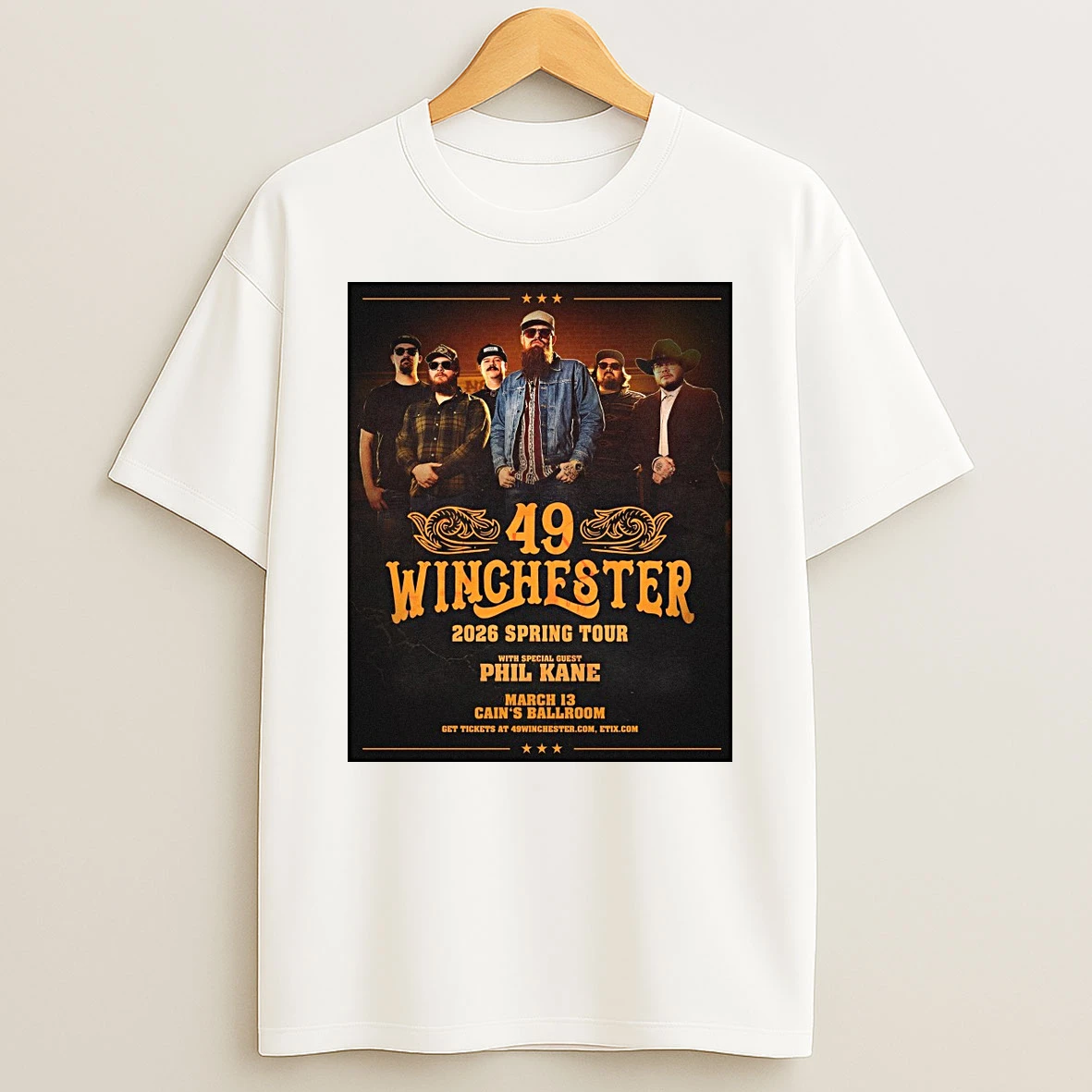 49 Winchester 2026 Spring Tour March 13 2026 Cains Ballroom Shirts