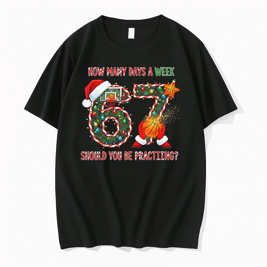 67 Christmas 6 7 Meme Basketball Pajamas Shirts