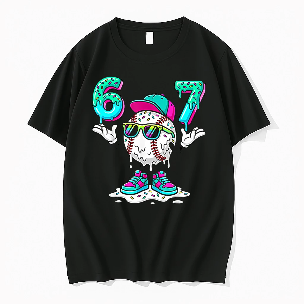67 Meme Six Seven 6 7 Meme Funny Baseball Ice Cream Drip Shirts