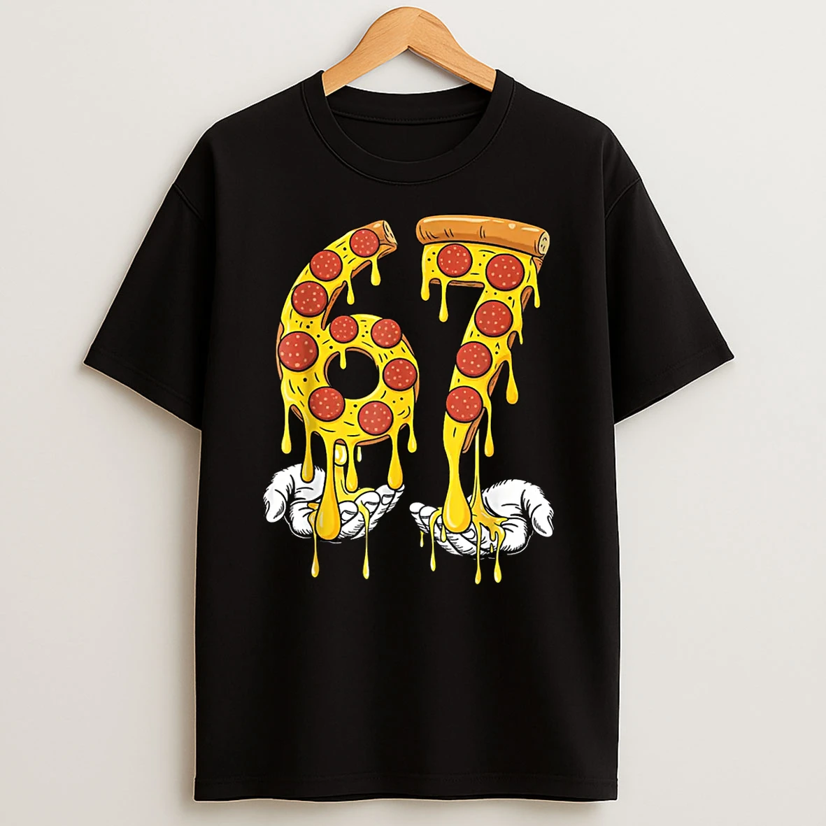 67 Pizza Meme Funny Six Seven Gen Alpha Shirts