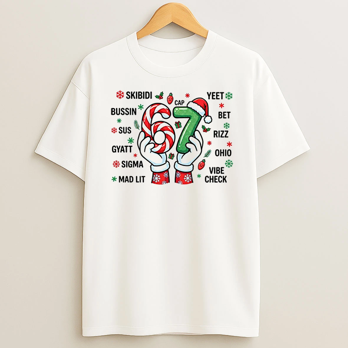 67 Six Seven Christmas Joke 6 7 Meme Boys Girls Teens Shirts