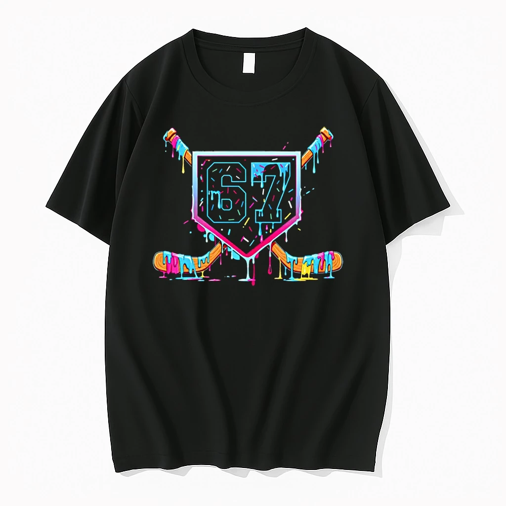 67 Hockey Drip Number Funny Meme Style Boys Graphics Shirts