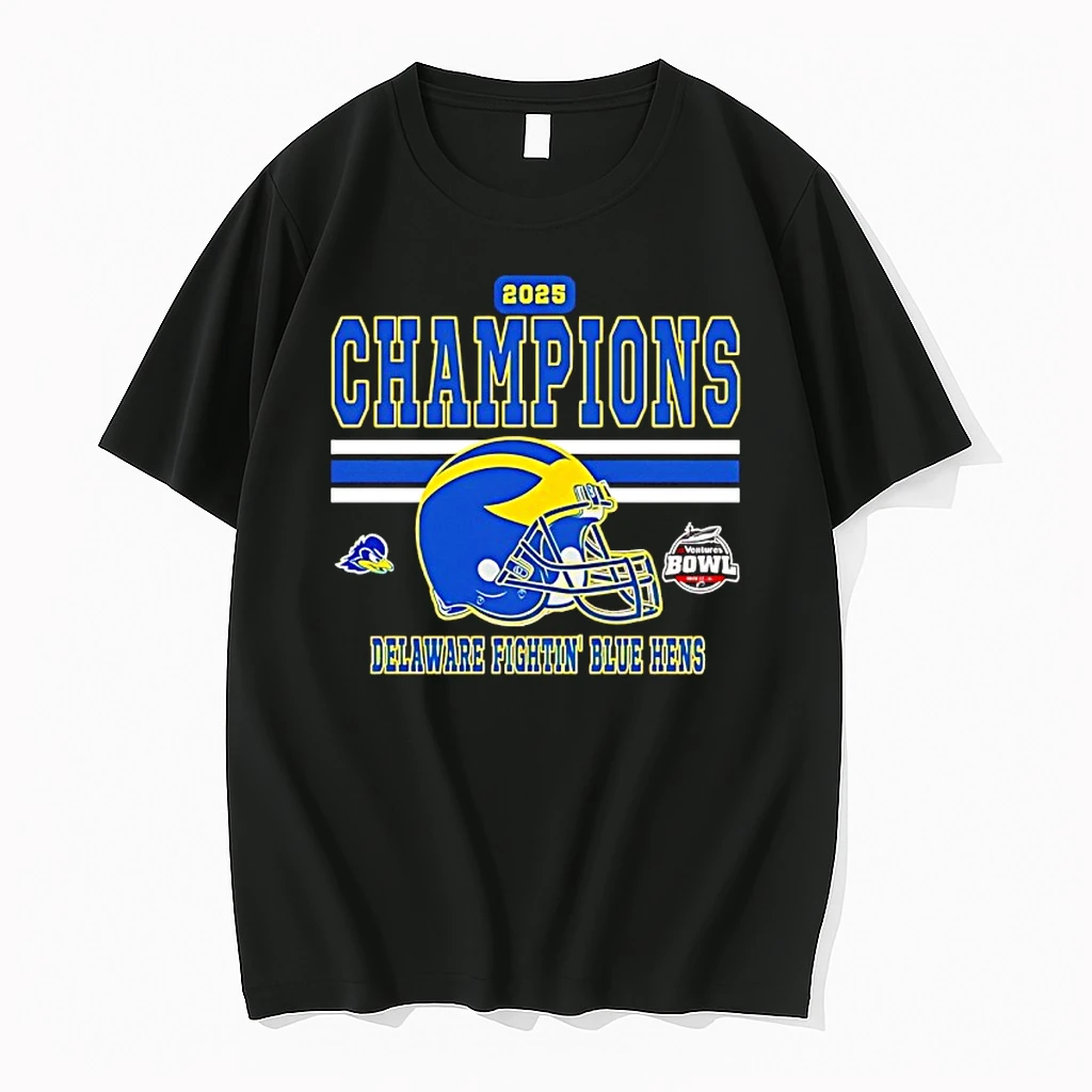 68 Ventures Bowl Champions 2025 Delaware Fightin Blue Hens Shirts