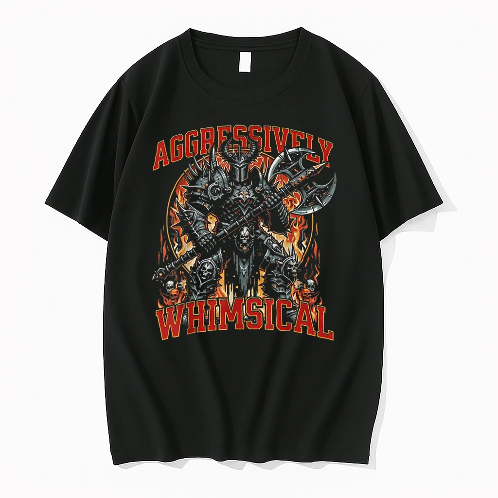 Aggressively Whimsical Dark Fantasy Warrior Battle Shirts