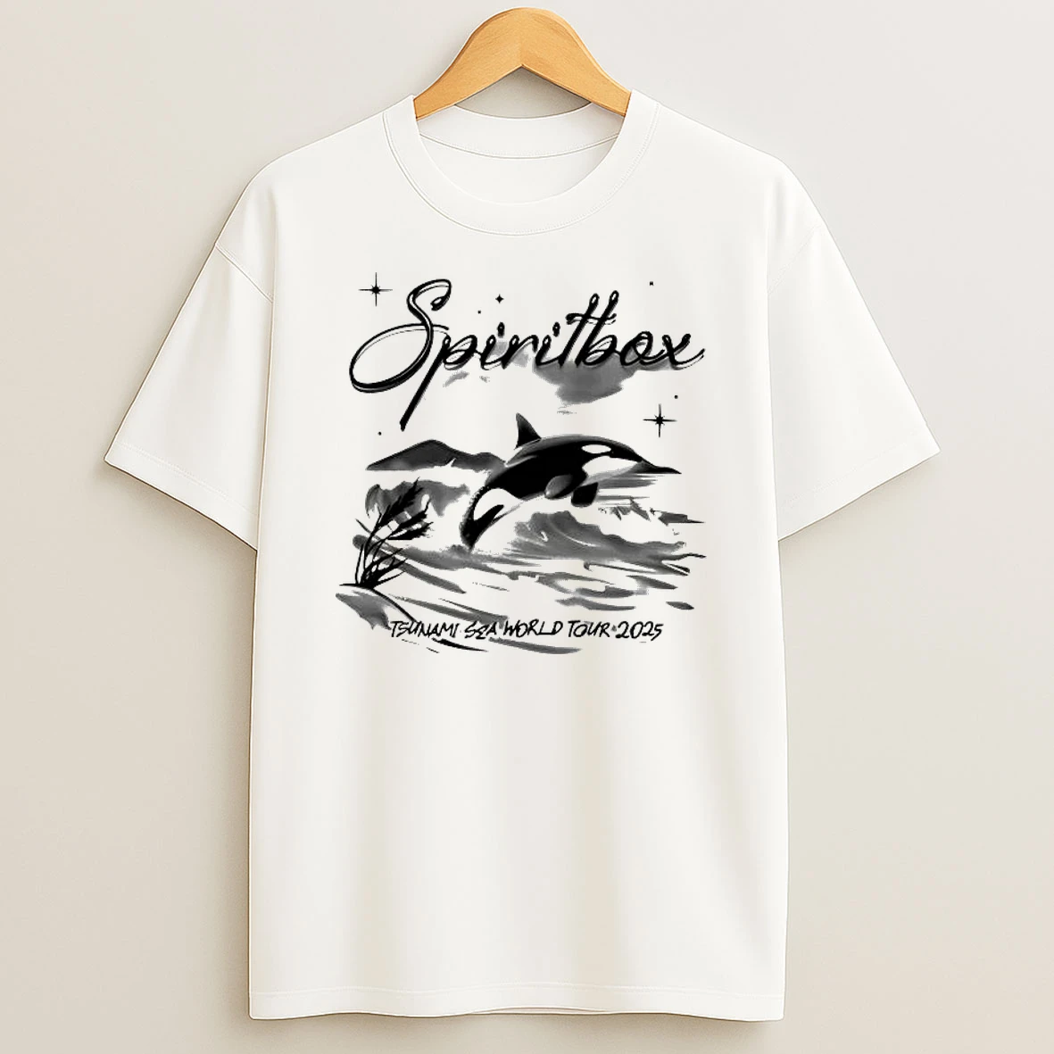 Airbrush Orca Spiritbox Tsunami Sea World Tour 2025 Shirts