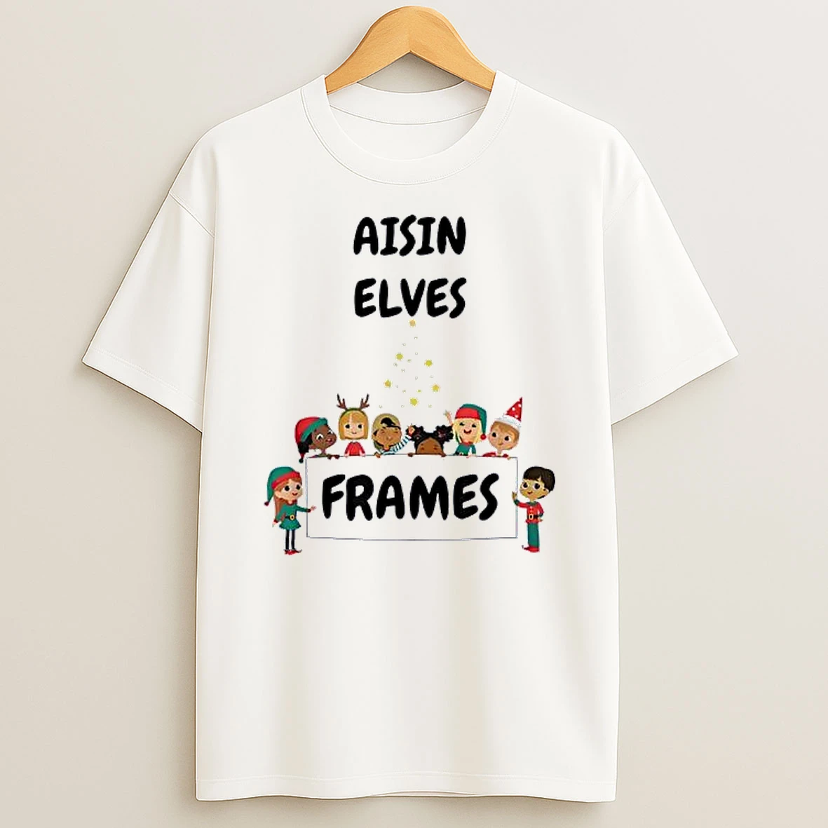 Aisin Elve Frames Children Merry Christmas Shirts