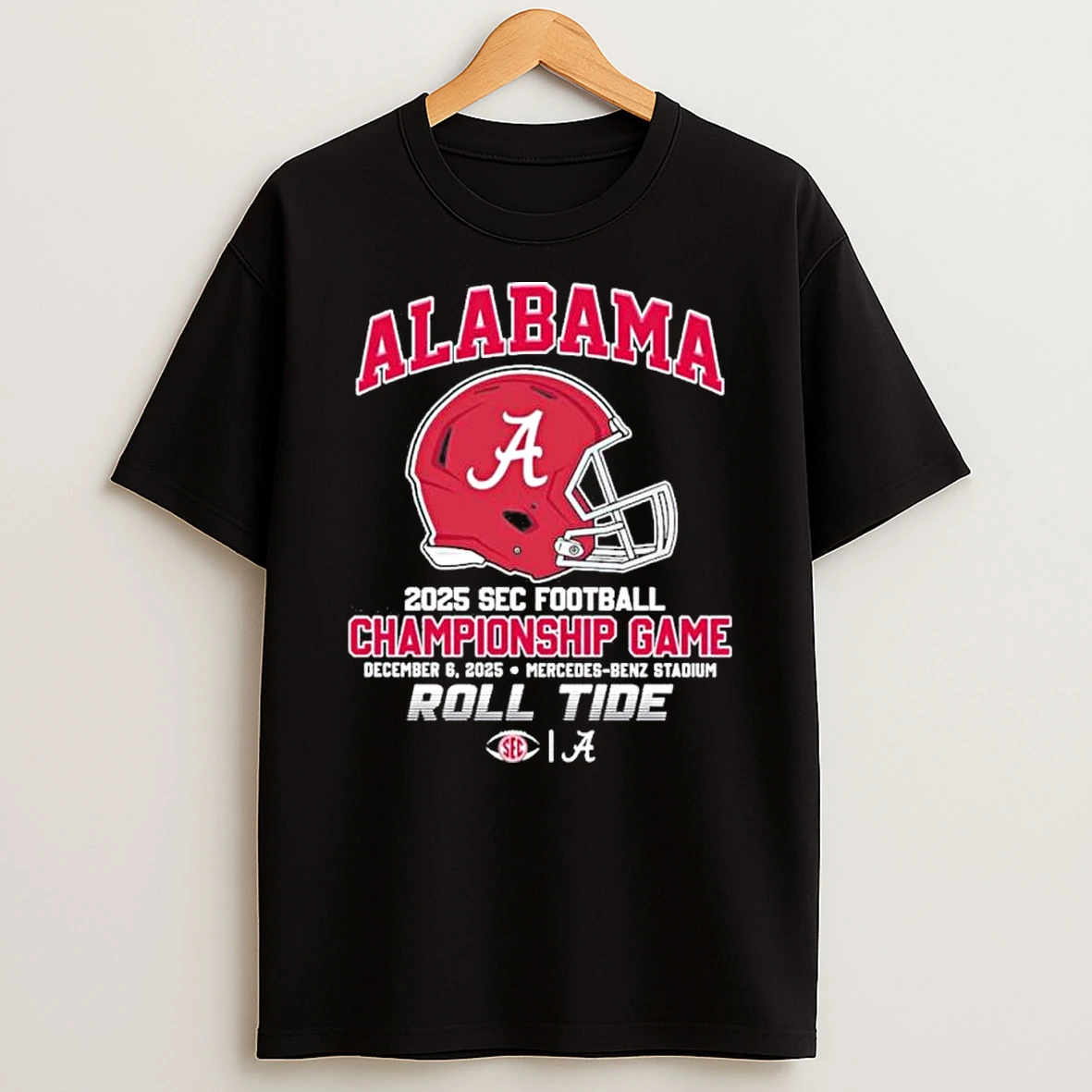 Alabama Crimson Tide 2025 Sec Football Championship Game Roll Tide Shirts