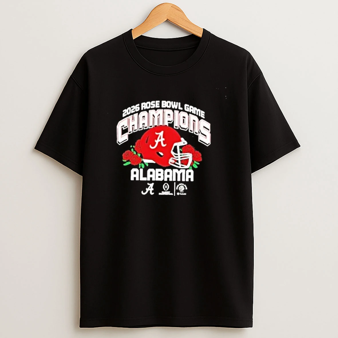 Alabama Crimson Tide 2026 Cfp Rose Bowl Champions Helmet Shirts