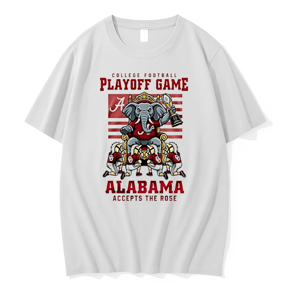 Alabama Crimson Tide College Football Playoff Game Alabama Accepts The Rose 2026 Shirts