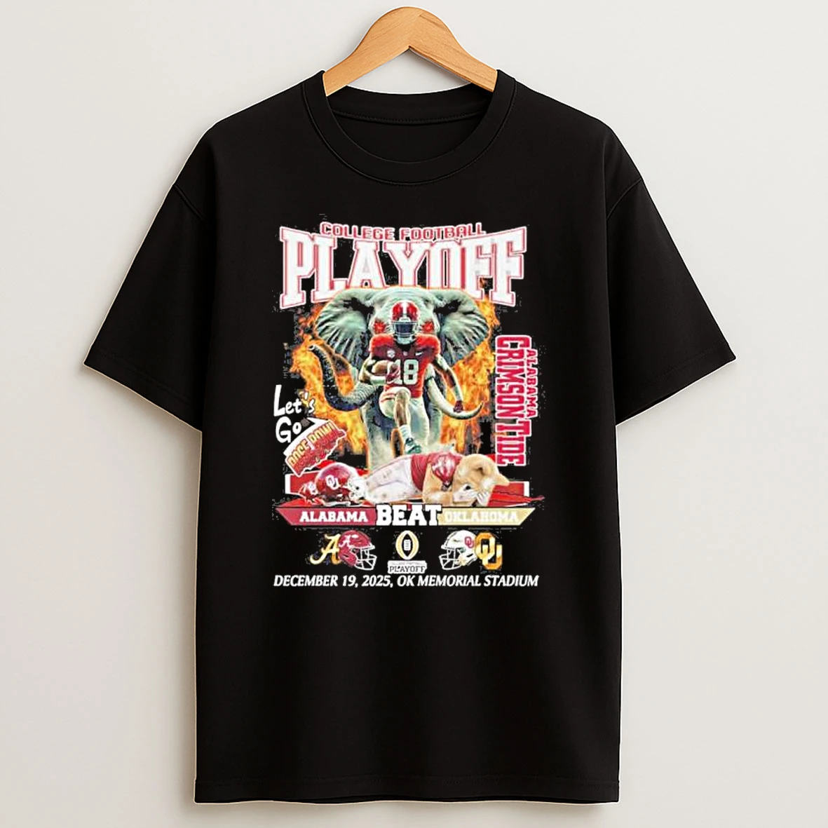 Alabama Crimson Tide Mascot Beat Oklahoma Cfp First Round Winners Shirts