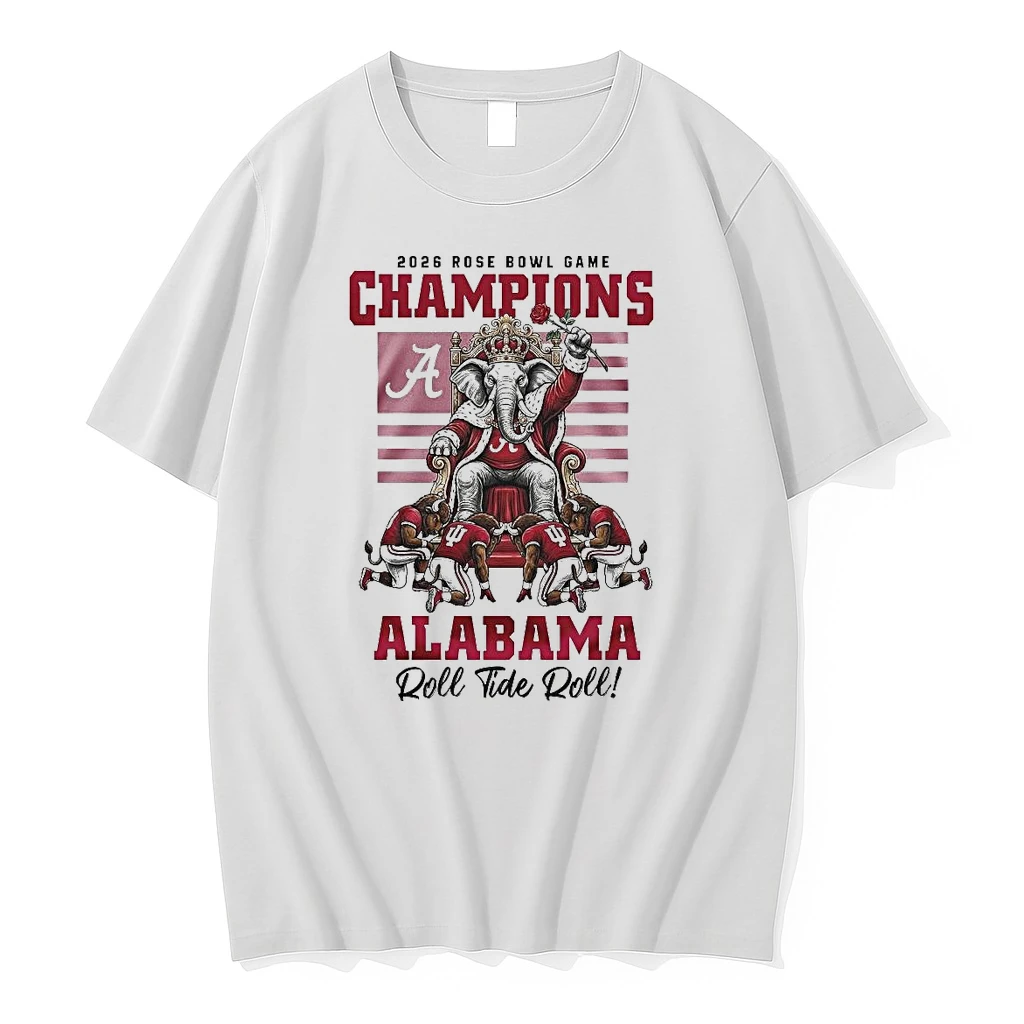 Alabama Crimson Tide Ncaa 2026 Rose Bowl Game Champions The Kings Mascot Roll Tide Roll Shirts