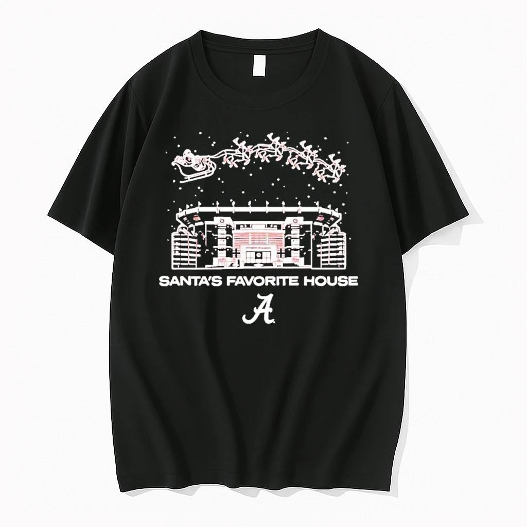 Alabama Crimson Tide Santas Favorite House Christmas Shirts