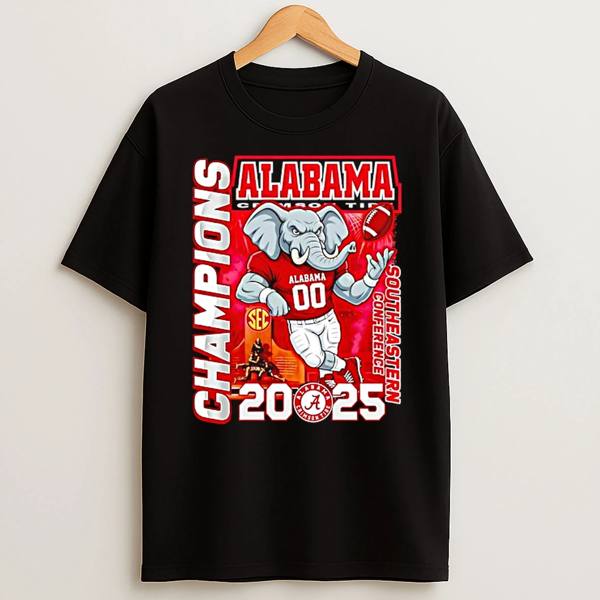 Alabama Crimson Tide Mascot Southeastern Conference Champions 2025 Shirts